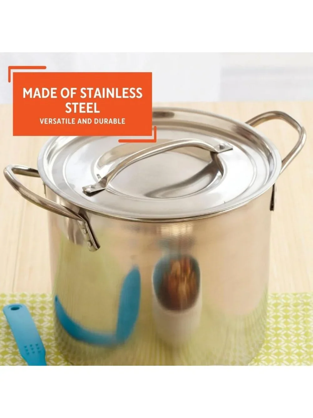 20 Quart Stainless Steel Stock Pot with Lid - Durable, Versatile Cooking